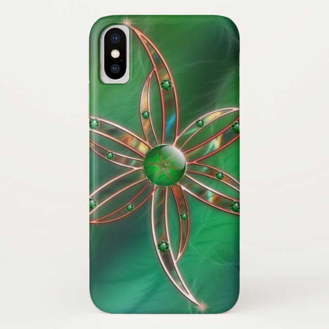 Coques Case-Mate iPhone Vert en tant que Coque-Compagnon d'iPhone d'herbe (Dos)