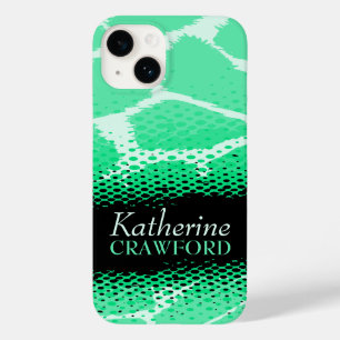 Coques Pour iPhone Vert menthe impression graphique animal noir