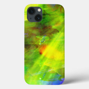 iPhone 13 Coque vert sans couture abstrait d'arrière - plan de