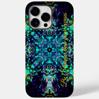 Coque Pour Pour iPhone 14 Pro Max Vert Turquoise Psychédélique Bohème Mandala