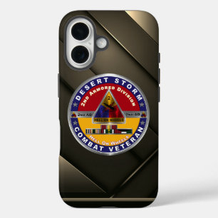 Coques iPhone 16 Vétéran de la 2e division blindée Tempête du déser
