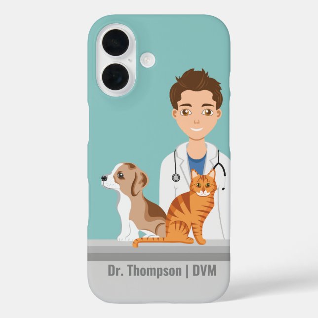 Coques Case-Mate iPhone Vétérinaire Animal Doctor Vet Avec Chien Et Chat (Verso)