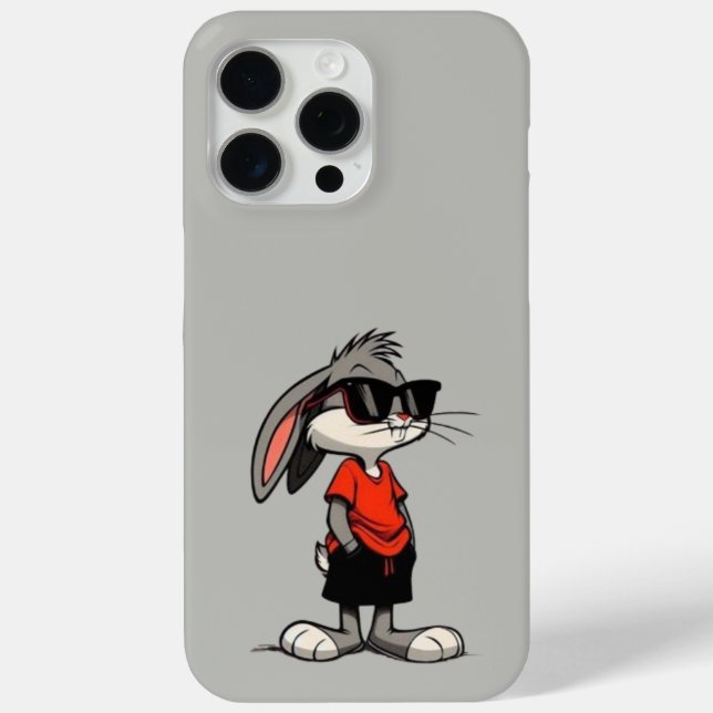 Coques Case-Mate iPhone Vibes Bunny Cool : Boîtier élégant iPhone 15 Pro (Verso)