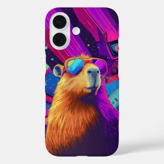 Coques iPhone 16 Vibes Capybara Retro Design