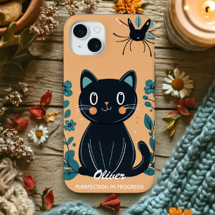 Coque Pour iPhone 14 Pro Vibes Charming Cat - Cosy & Cute Charme