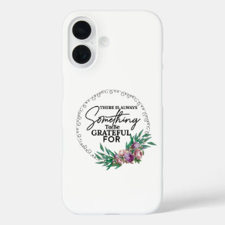 Coques iPhone 16 Vibes de Gratitude - Blanc