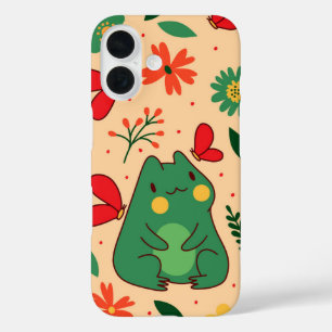 Coques iPhone 16 Vibes Springtime Froggy Bloom