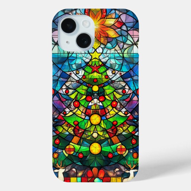 Coques Case-Mate iPhone Vibrant Faux Vitré Noël Arbre de Noël Noël Noël (Verso)