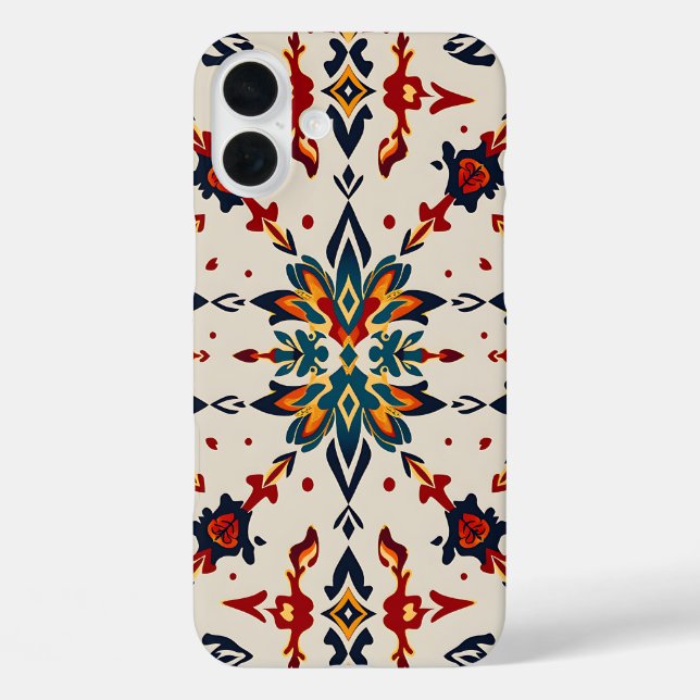 Coques Case-Mate iPhone Vibrant Folk Art Medallion Phone Case (Verso)