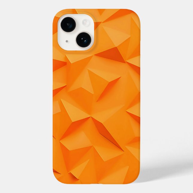 Coques Case-Mate iPhone Vibrant Orange Geometric iPhone Case Stylish Matte (Verso)