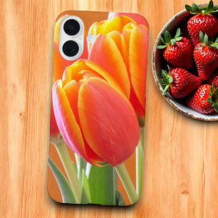 Coques iPhone 16 Plus Vibrant Orange Jaune Tulipe Tipée Photographie
