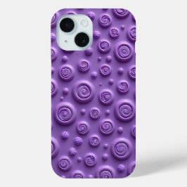 Coque Pour iPhone 15 Vibrant Purple Spiral iPhone Case Aesthetic