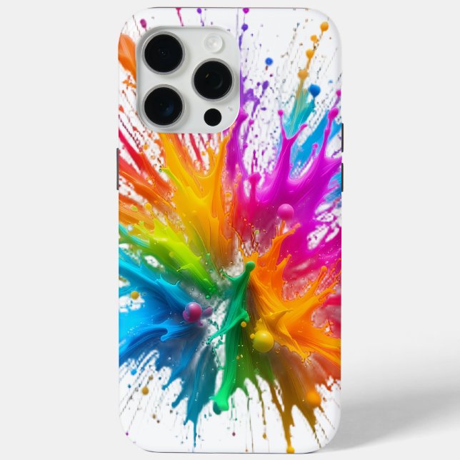 Coques Case-Mate iPhone Vibrant Rainbow Paint Splatter Explosion (Verso)