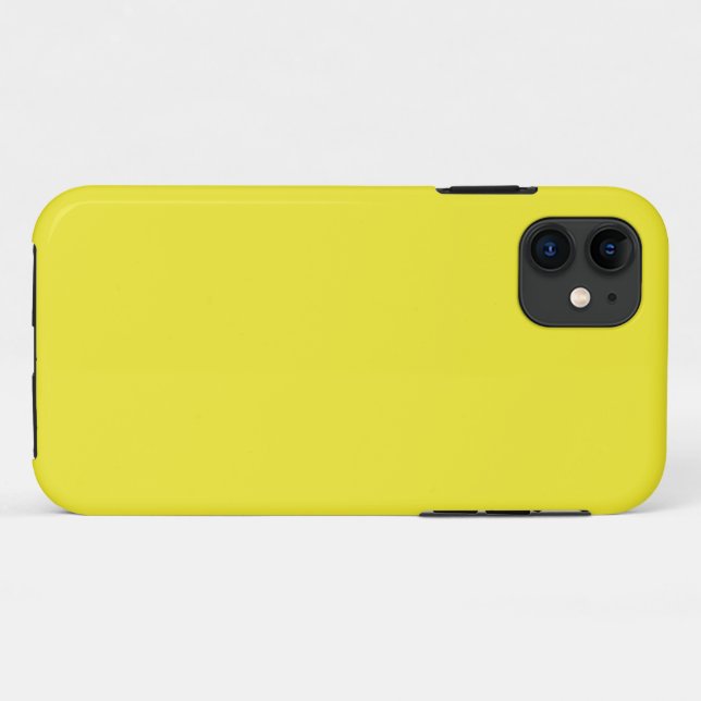 Coques Case-Mate iPhone Vibrant Solid Yellow Background  (Dos (Horizontal))