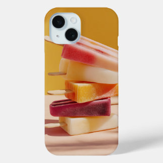 Coque Pour iPhone 15 Vibrant Summer Popsicle Stack Tech Case