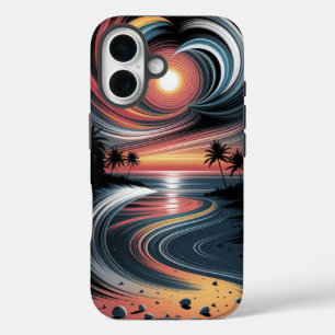 Coques iPhone 16 Vibrations Tropicales Psychédéliques