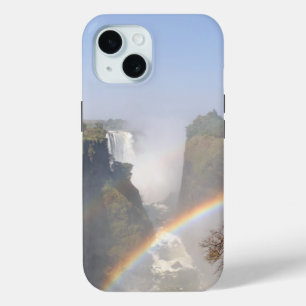 Coque Pour iPhone 15 Victoria Falls Rainbow Waterfall Photo