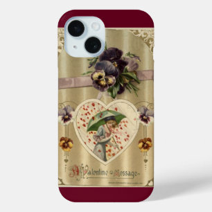 Coque Pour iPhone 15 Victorian Lady Vintage Valentine