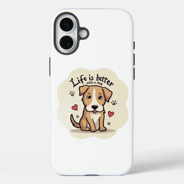 Coques Case-Mate iPhone Vie avec des chiens (Verso)