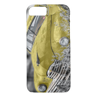 Etui iPhone Case-Mate Vieille caisse jaune vintage de téléphone de