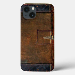 Etui iPhone 13 Vieille couverture de livre en cuir