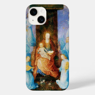 COQUE POUR iPhone 14 VIERGE AVEC CONCERT ENFANT D'ANGES EN BLEU