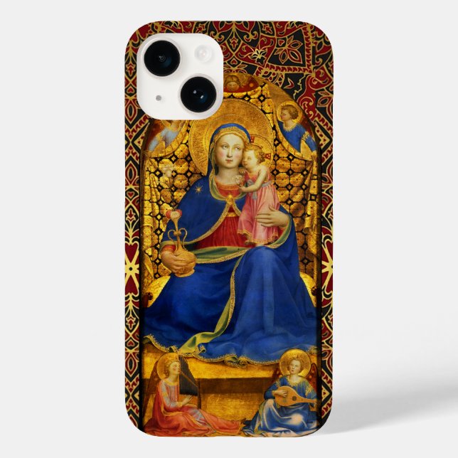 Coques Case-Mate iPhone VIERGE AVEC ENFANT ET ANGES par Fra Angelico (Verso)