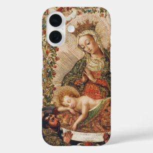 Coques iPhone 16 Vierge de l'école de Cuzco adorant l'enfant Jésus