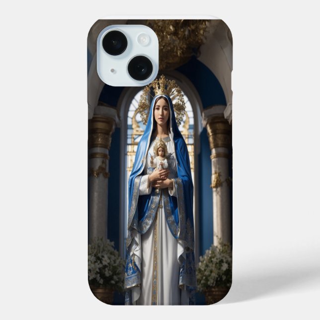 Coques Case-Mate iPhone Vierge Marie et bébé Jésus (Verso)