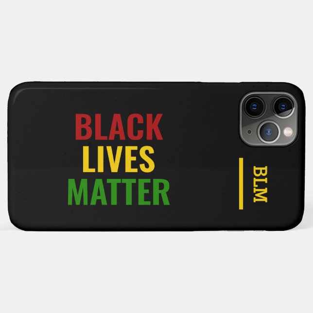 Coques Case-Mate iPhone VIES NOIRES OBLIGATOIRES BHM Élégant Monogramme (Dos (Horizontal))