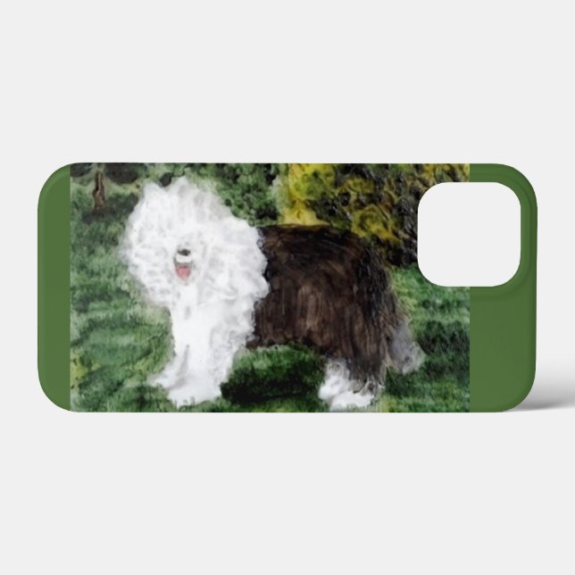 Coques Case-Mate iPhone Vieux anglais Sheepdog Art (Verso (horizontal))