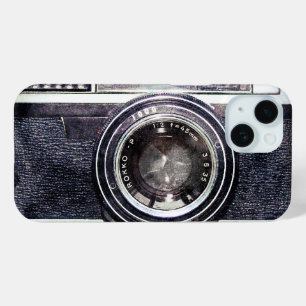 Coque Pour iPhone 15 Vieux appareil photo noir