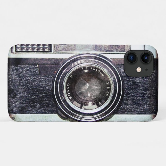 Coques Case-Mate iPhone Vieux appareil photo noir (Dos (Horizontal))