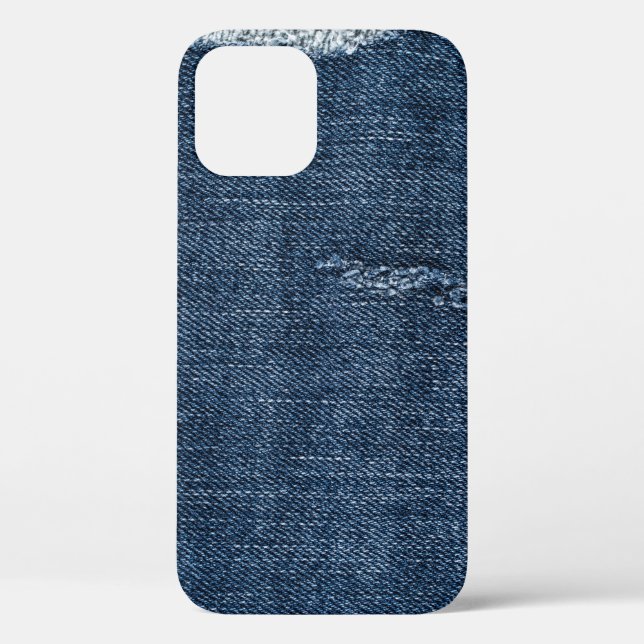 Coques Case-Mate iPhone Vieux denim déchiré : texture de jeans. (Verso)