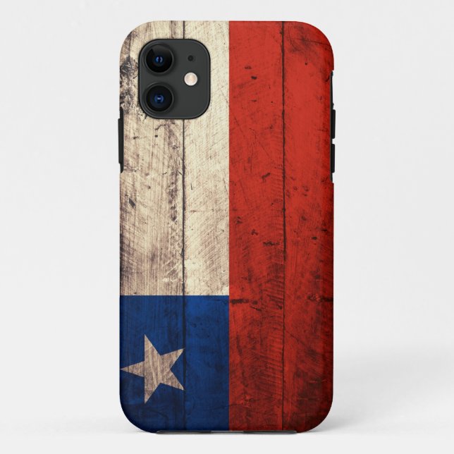 Coques Case-Mate iPhone Vieux drapeau en bois du Chili (Dos)