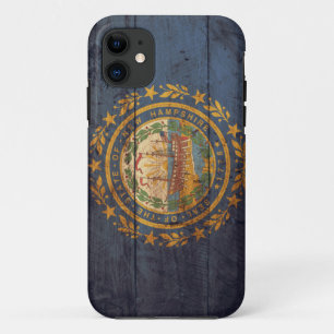 Coque Case-Mate Pour iPhone Vieux drapeau en bois du New Hampshire ;