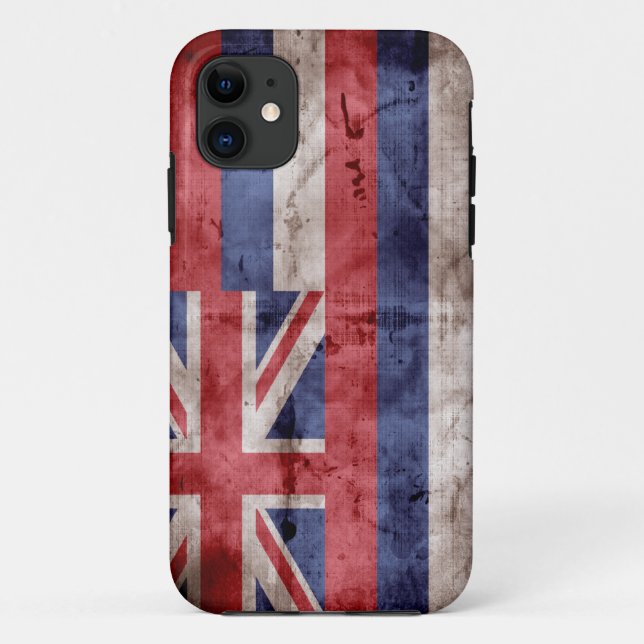 Coques Case-Mate iPhone Vieux drapeau hawaïen ; (Dos)