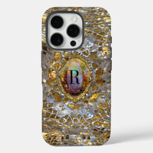 Coques iPhone 16 Pro Vieux Hollywood Chic Tough Élégant Monogramme