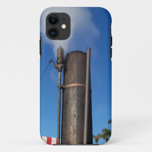 Coque iPhone 11 vieux sifflet à vapeur avec un panache blanc de va