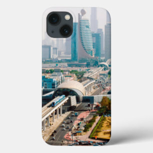 iPhone 13 Case View of city metro line and skyscrapers