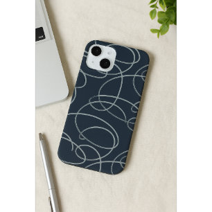 Coque Pour iPhone 15 Vigne Tourbillonnante Abstraite Art de Ligne Min