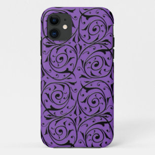Case-Mate iPhone Case Vignes Tourbillonnantes Abstraites Violettes et No