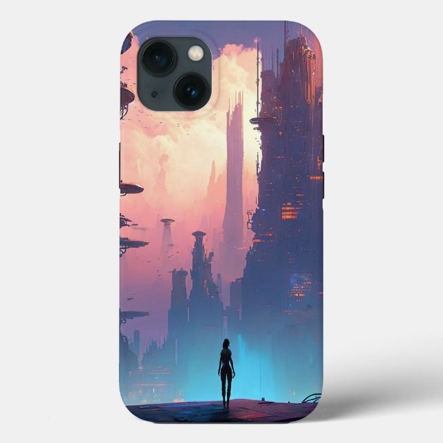Coques Case-Mate iPhone Ville futuriste de science-fiction (Verso)