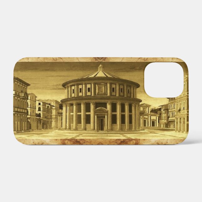 Coques Case-Mate iPhone VILLE IDÉALE.Parchmentt antique (Verso (horizontal))