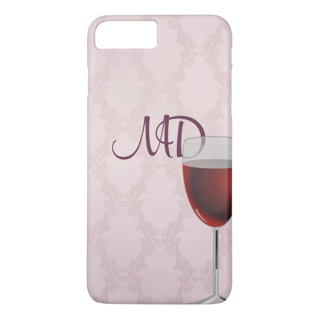 Coques Case-Mate iPhone vin et damas rose rousse (Dos)