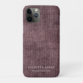 Case-Mate iPhone Case Vin pourpre personnalisé Texture lin rustique