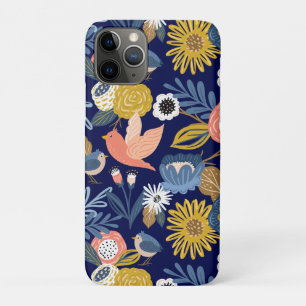 Case-Mate iPhone Case Vintage Abstrait Floral Botanical & Bird Motif