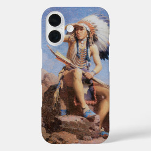 Coques iPhone 16 Vintage Amérindien, The Scout par Leigh
