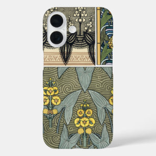 Coques iPhone 16 Vintage Art Nouveau Arrowhead Garden Fleurs