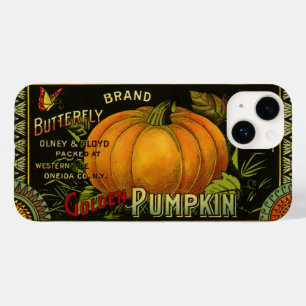 Coques Pour iPhone Vintage Can Étiquette Art, Papillon Citrouille Vég